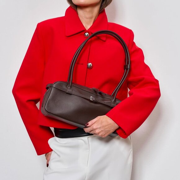 NOIR CLASSIQUE – Genuine Leather Shoulder Bag - Picture 10 of 16